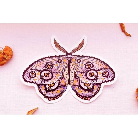 3 for $15 - NEW Fantasy Moth Sticker - Clear Vinyl - Picture 6 of 6